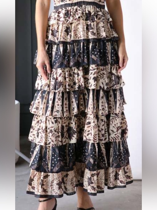 Ulla Johnson Dresses & Skirts - Ulla Johnson Pre-Fall 2018 Tiered Ruffle Maxi Skirt Sz 10 Floral Boho Belted